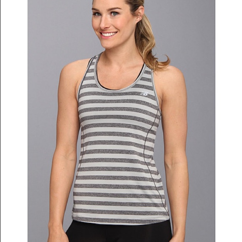 New Balance Grey Racerback Top Size L - Picture 1 of 6